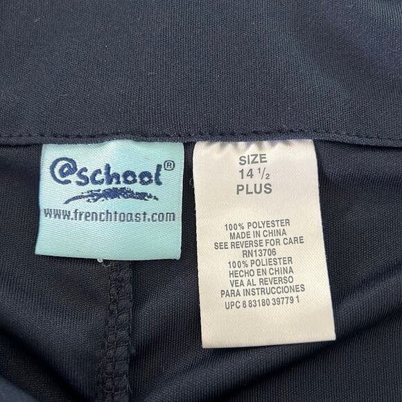 @ School French Toast Girls 14.5 Plus Navy Blue School Uniform Skort - Picture 3 of 8